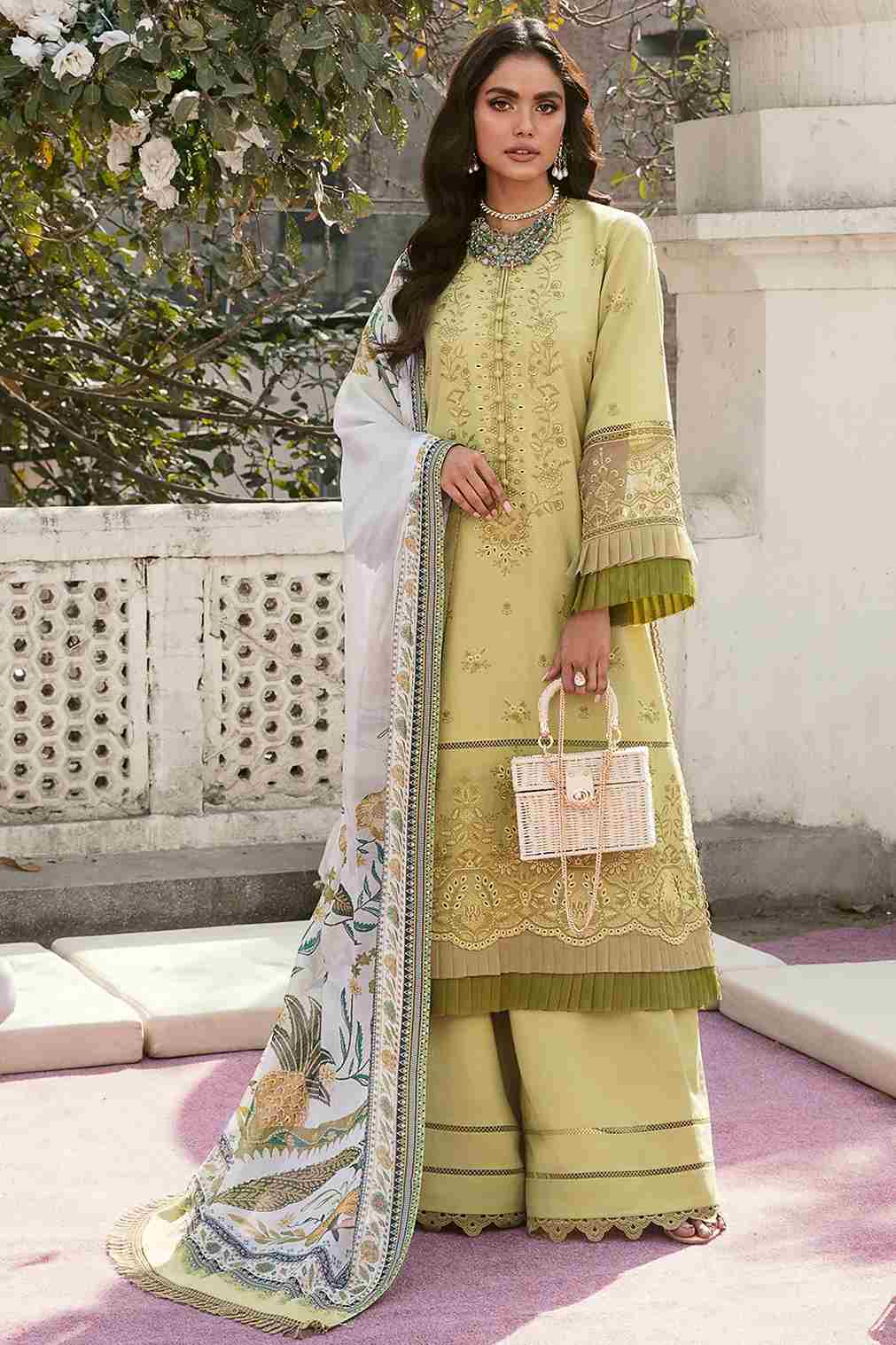 SAGE LAMHAY luxury lawn D-435 3 pcs by Afrozeh at Shelai