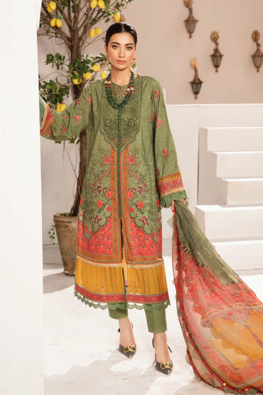 Maria B by M.Prints Embroidered Lawn Suit Unstitched 3 Piece