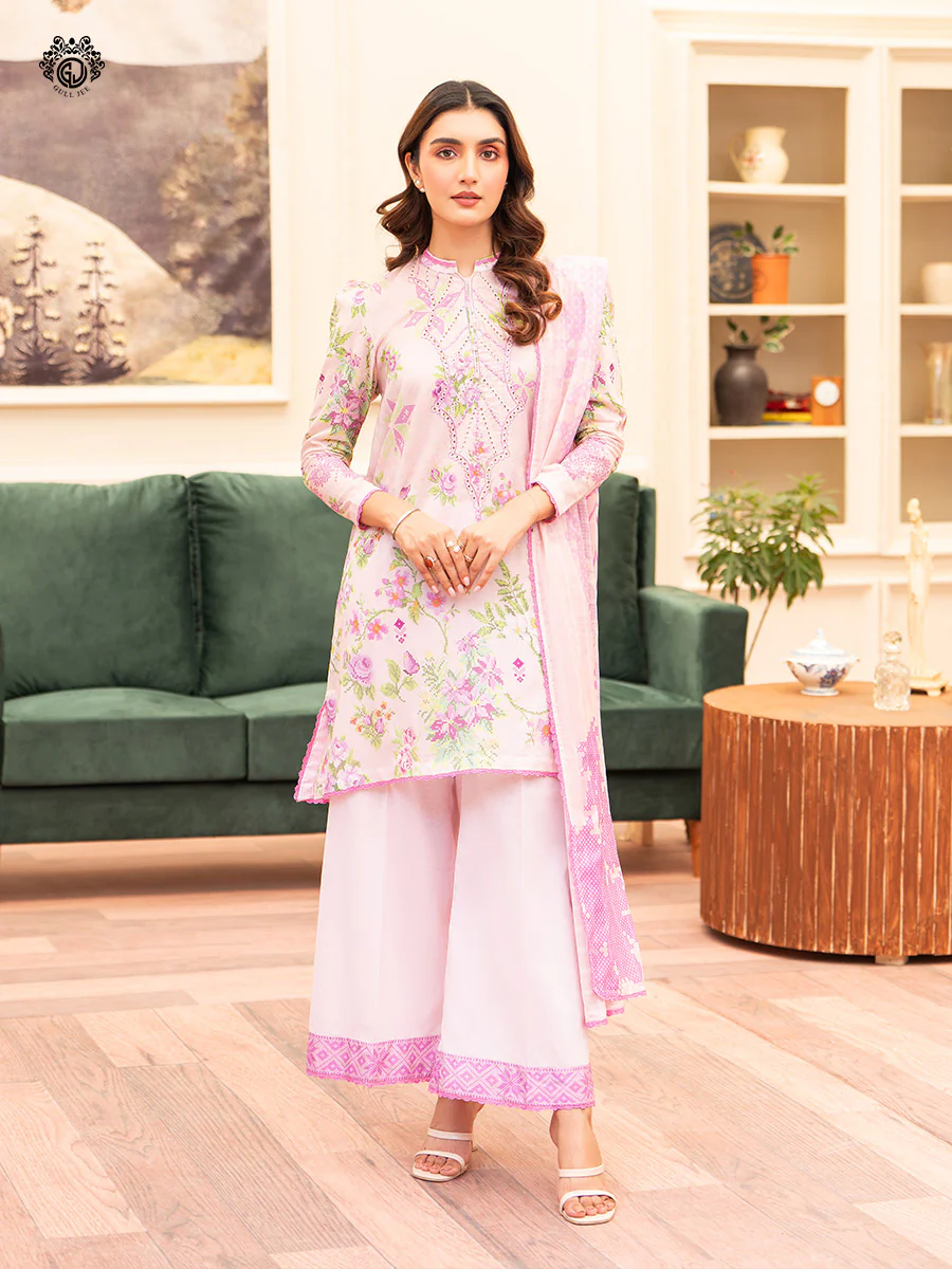 KROMA 3pc Lawn Embroidered Collection GU-KRM2401-03