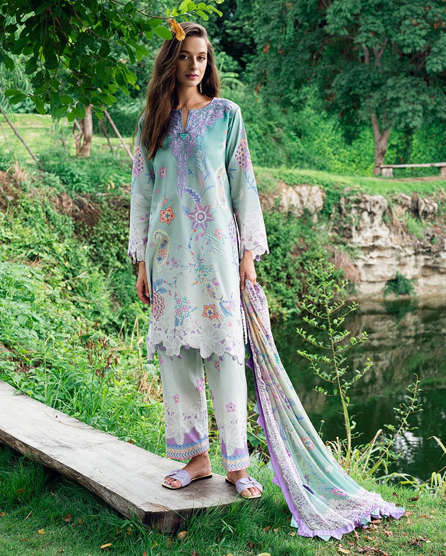Garden Veil by Roheenaz Printed Lawn Unstitched Exclusive Collection 25 | Jazmine Haze