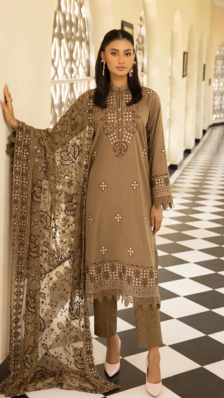 Elegant Embroidered Luxury Lawn Suits | Mahee | Dreams -04