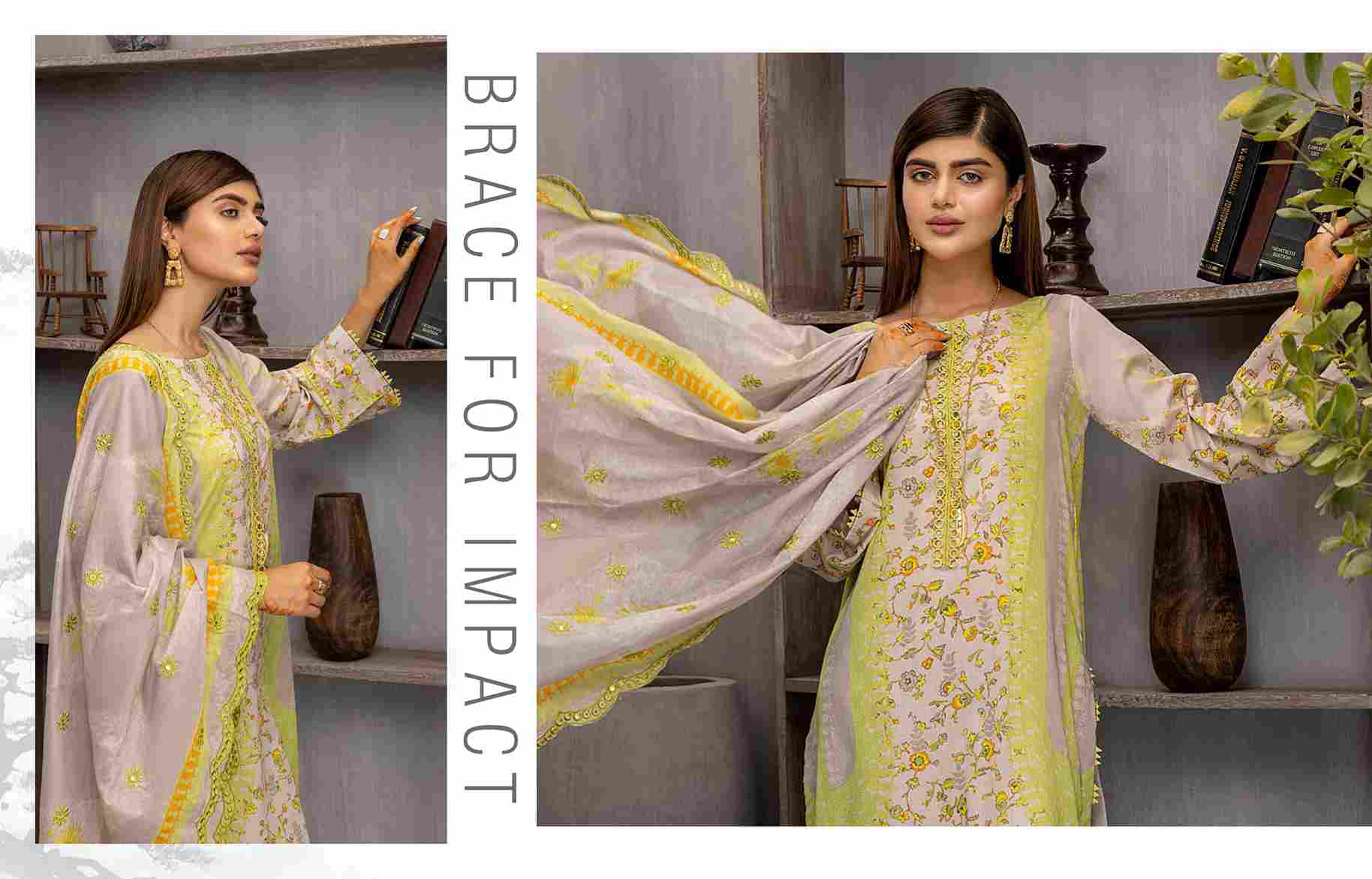 Charizma Aniq Unstitched Embroidered Lawn Collection-ANS-37