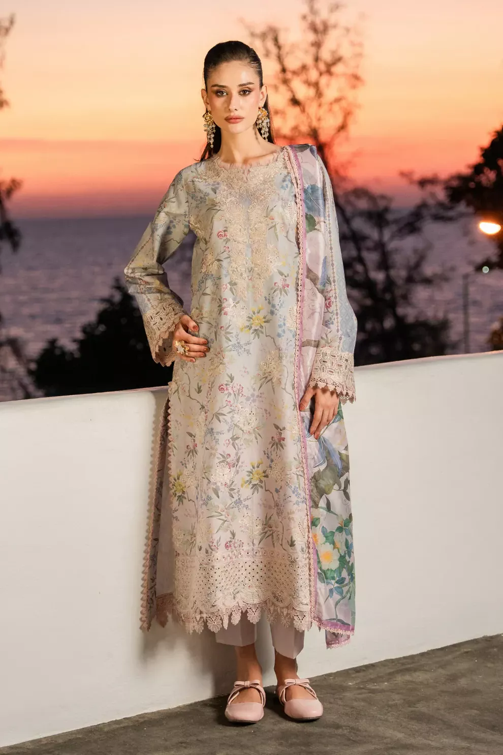 AABYAAN Sheznil Chikankari UST | RIVANA (AZ-07)