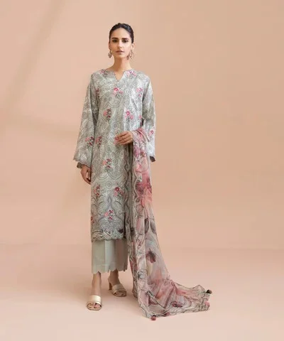 Sapphire daily embroidered printed 3PE-DY23V1-9 3 piece at Shelai