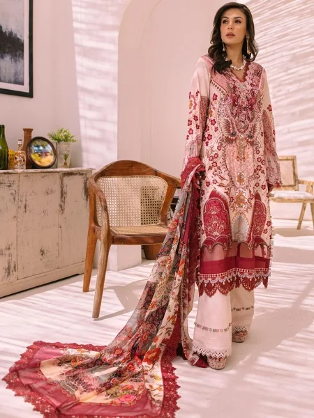 Jade Biss II-20125 B Unstitched Digital Printed Lawn Shirt with Bamber Chiffon Dupatta