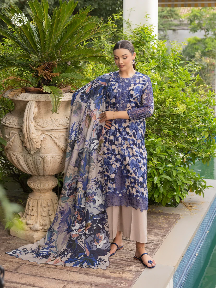 MAHAJAL | Unstitched 3piece | GMHJ2513A3