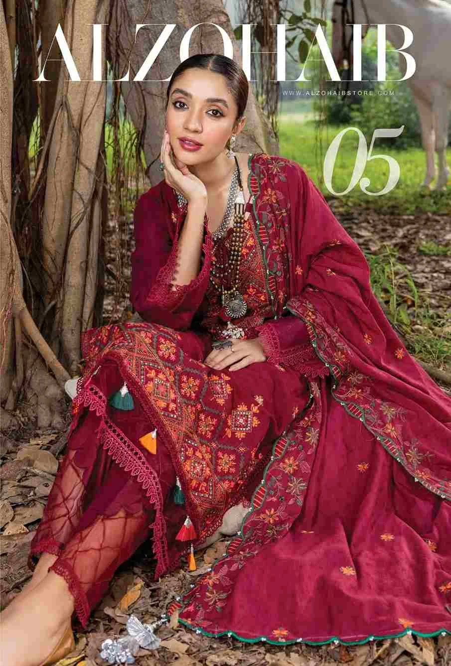 ALZOHAIB sunshine bloom embroidered cutwork edition 05 3PC