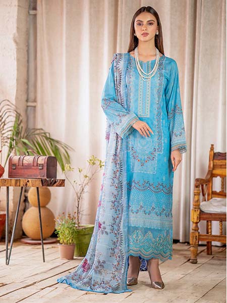 Gull Jee GMJ2307A1 3 Pc Unstitched Luxury Digital Printed Lawn