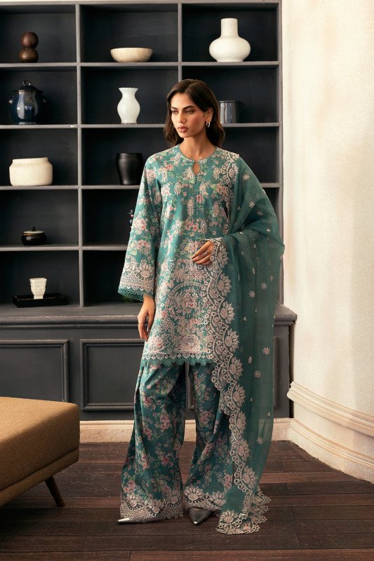 Afrozeh Day Break Unstitched Collection 25 | 9755-Breeze Bathed