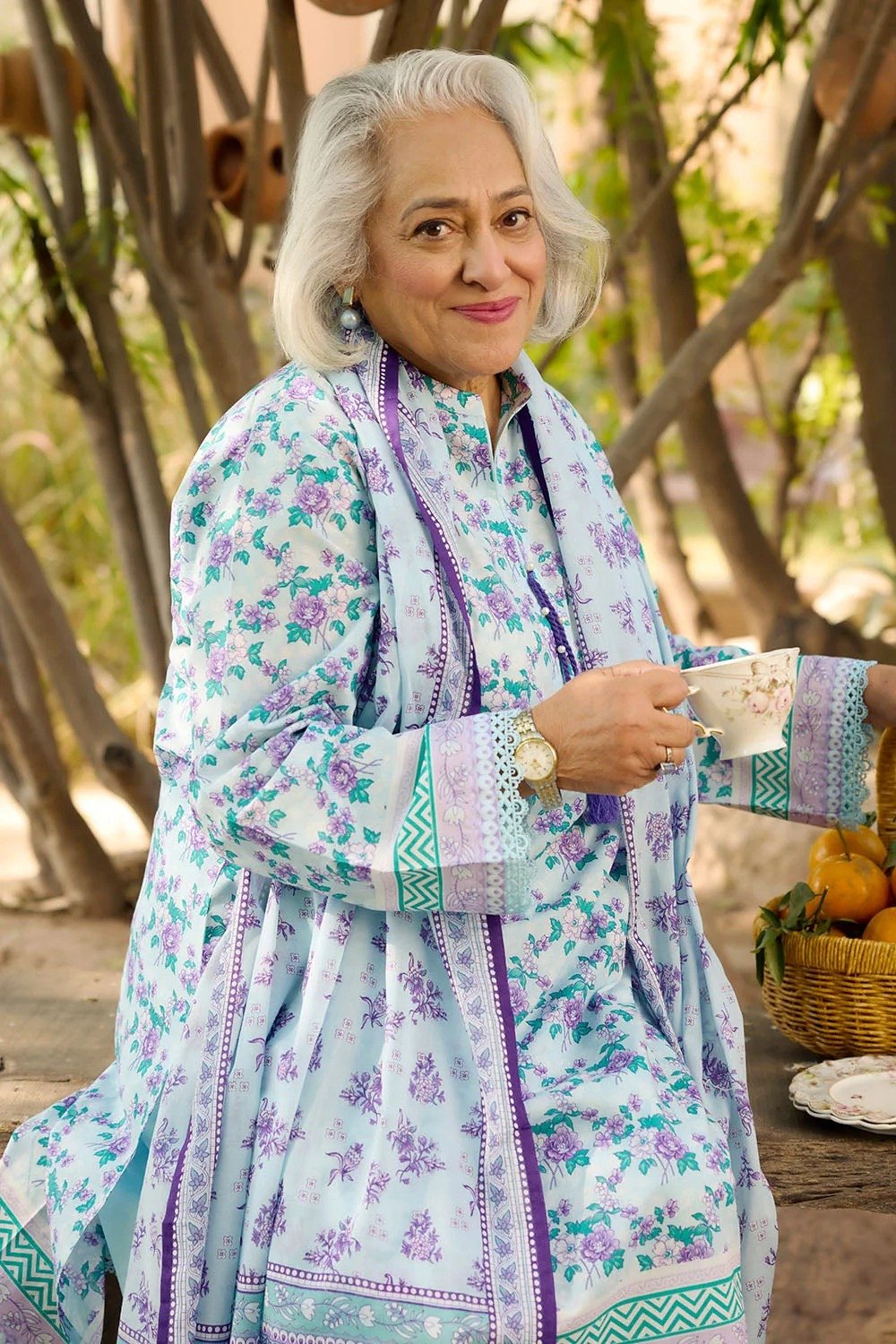 Gul Ahmed 3 Piece Embroidered Printed Lawn Suit CL-62086B | SHELAI26081723