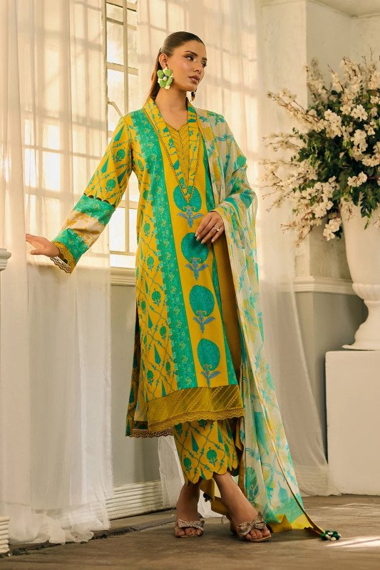 Charizma C Prints | Unstitched Printed Lawn | SHELAI26081316