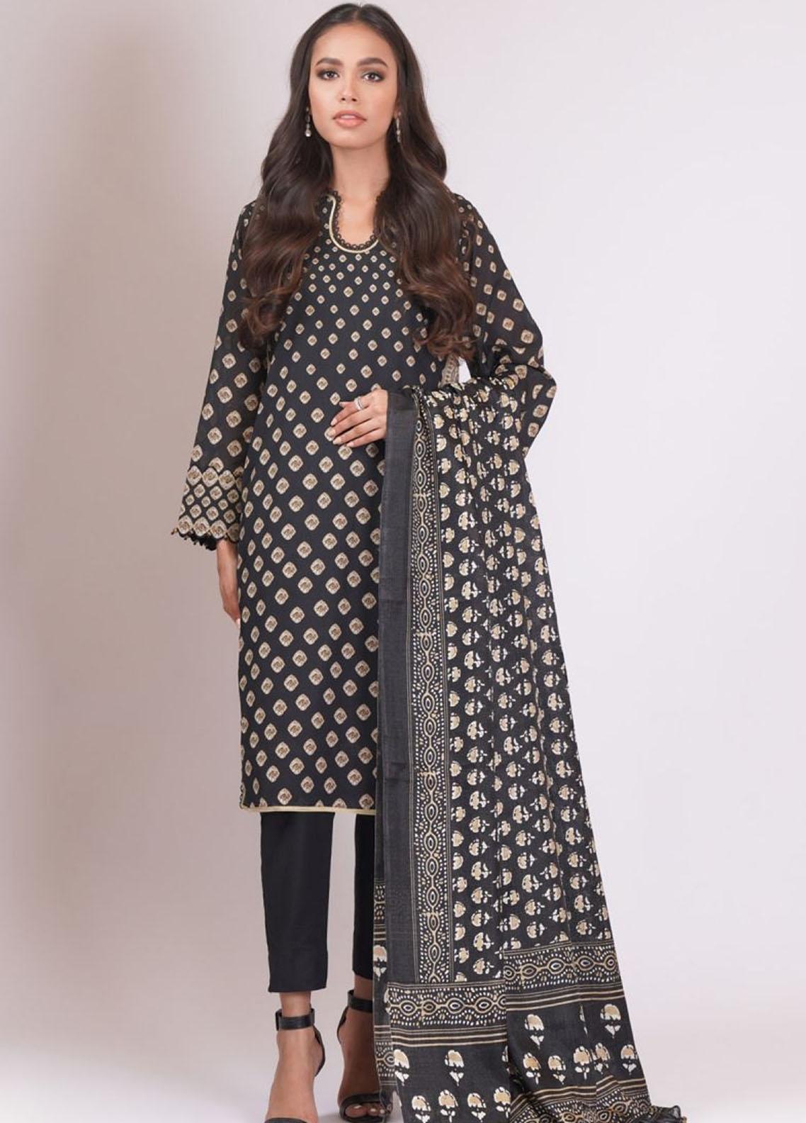 Alkaram Studio black 3 pieces available in Shelai SS-24.1-22