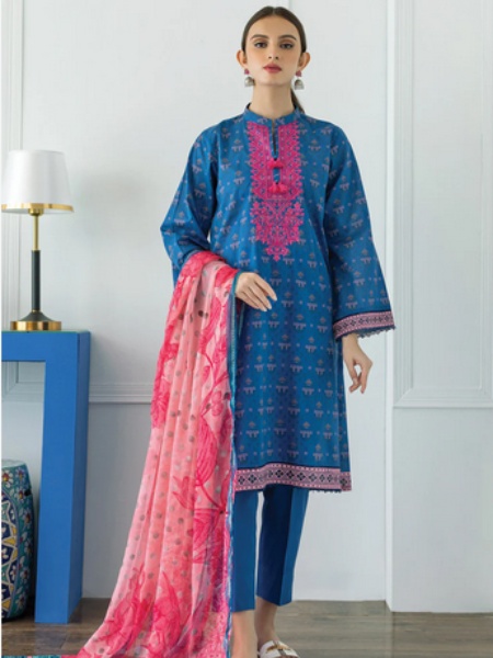 Orient OTL-23-032 Unstitched Embroidered printed 3 Piece with Chiffon dupatta