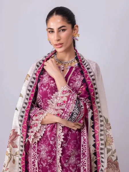 ELAF Signature ESC-07B SIENNA Digital Printed Lawn Shirt with Tissue Silk Dupatta