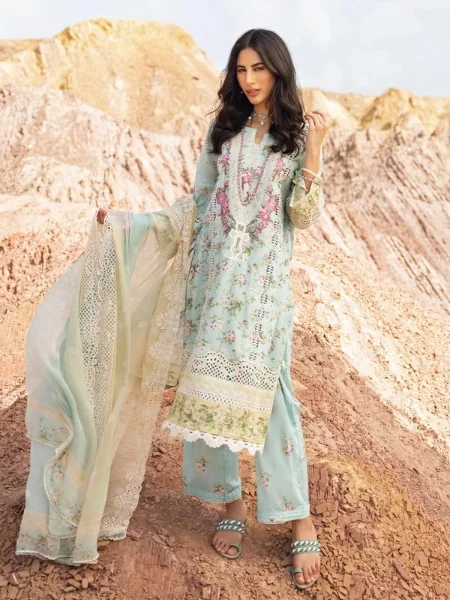 ELAF Signature ESC-01B BREEZE Digital Printed Lawn Shirt with Chiffon Dupatta