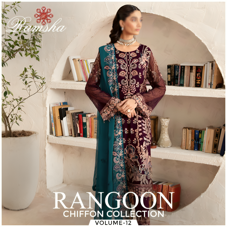 Rangoon Chiffon Collection By Ramsha