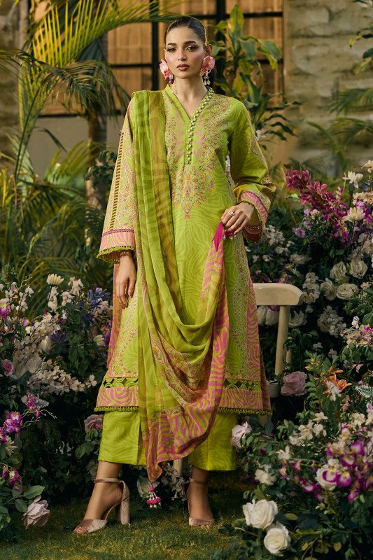 Charizma C Prints | Unstitched Printed Lawn | SHELAI26081312