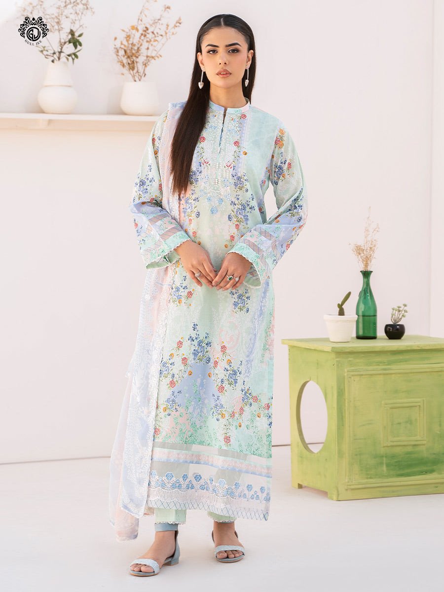 Morja by Gulljee Premium Embroidered Unstitched Lawn Collection | D7