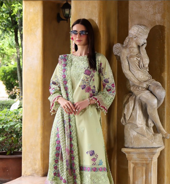 Charizma Rang-E-Bahar CRB5-1 Embroidered Lawn with Chiffon Dupatta and Trouser