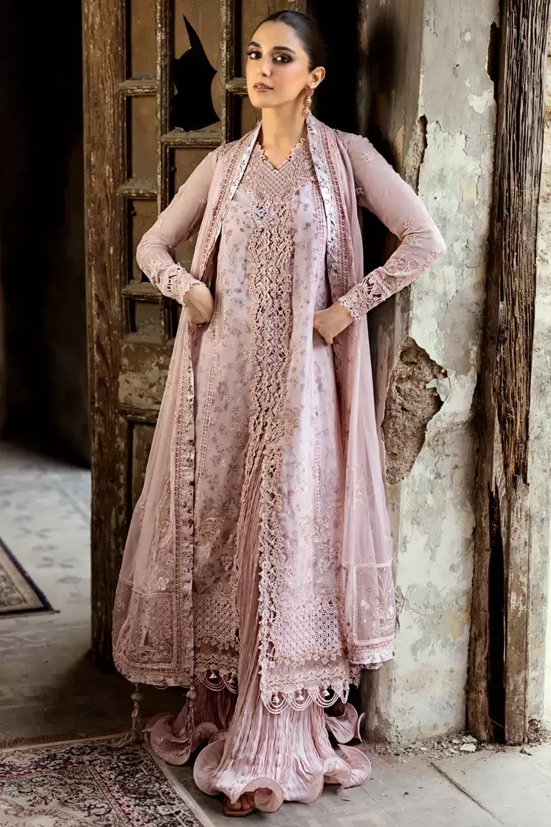 Qalamkar Festive Embroidered Chiffons Unstitched Collection 25 | WC-05 RIONA