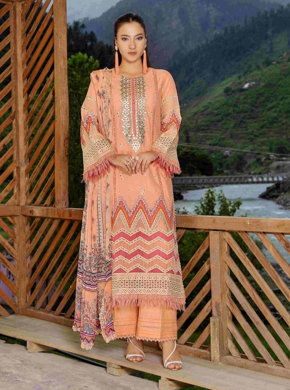 Adan's Libas Muskari Unstitched 3 piece | D-06