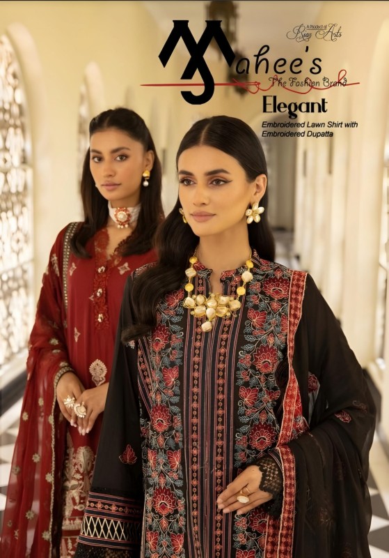 Mahee's Elegant Embroidered Lawn Suit Collection