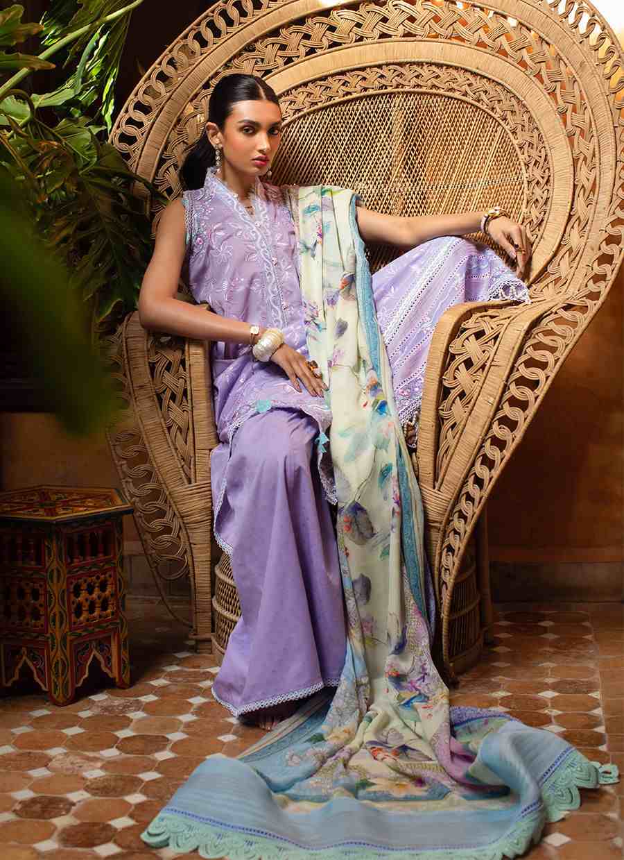 ZAT LAVENDER FTA-04 Lawn by Farah Talib Aziz 3 pcs at shelai