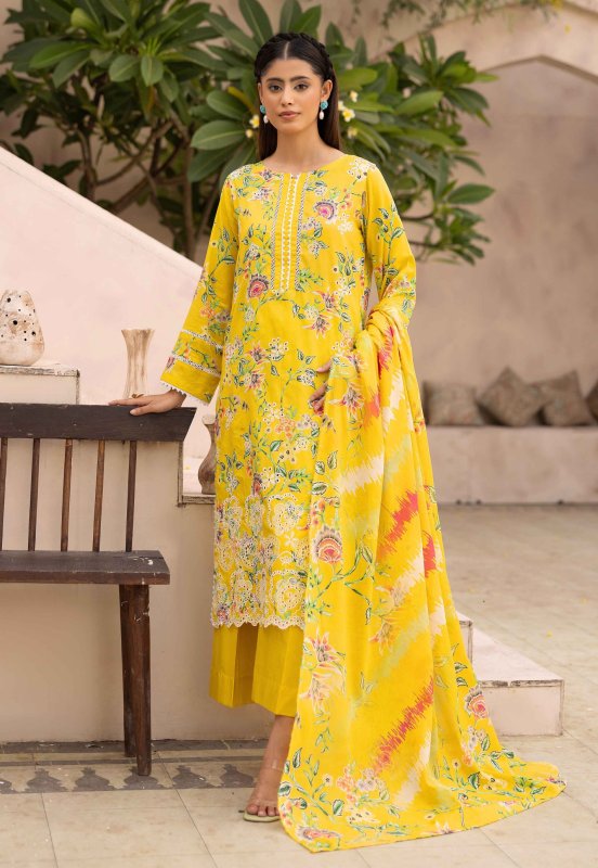 Nur Embroidered and Printed Lawn Collection | MP- 41