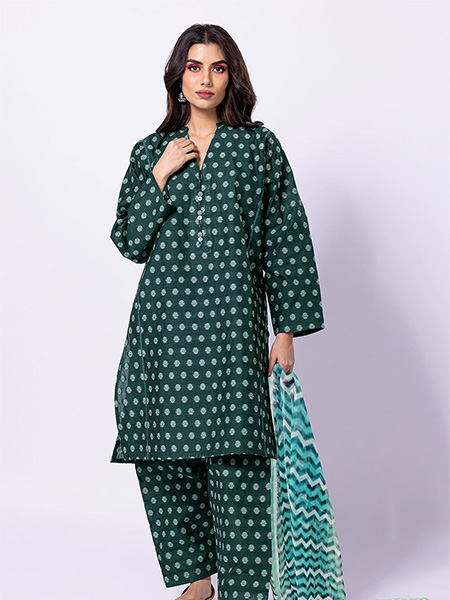khaadi AJ22301B 3 pieces suit jacquard yarn dyed collection