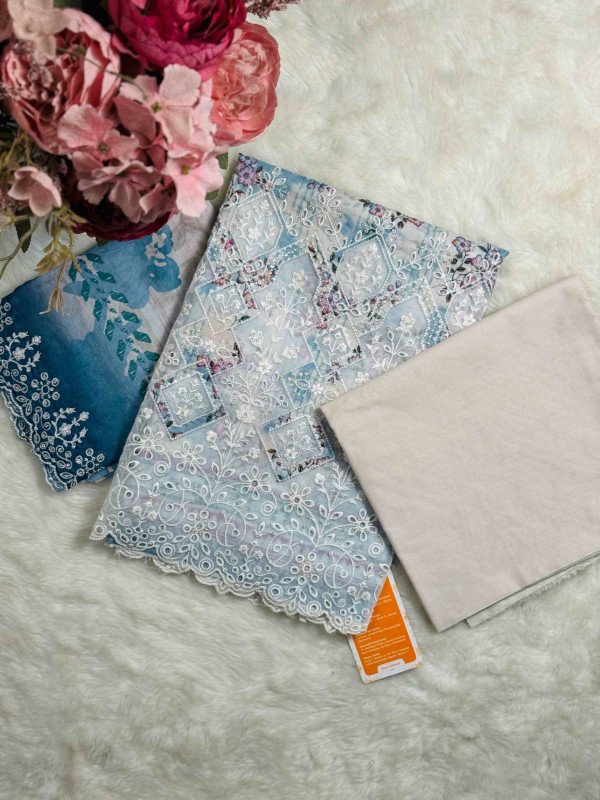 Riwayat Unstitched | SKY BLOSSOM