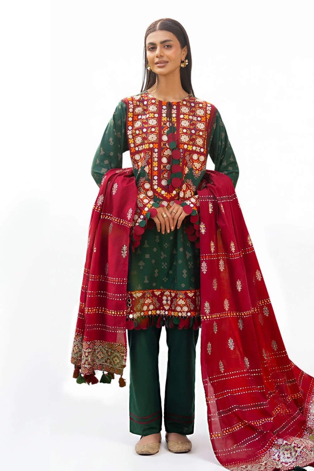 Gul Ahmed Lawn Collection Unstitched Embroidered | SHELAI26081572