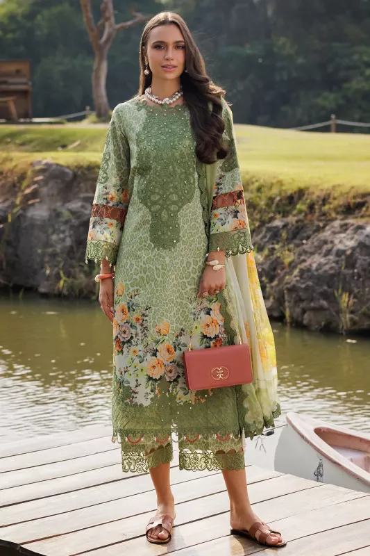 Charizma Naranji 3-PC Unstitched Embroidered Lawn | CN5-11