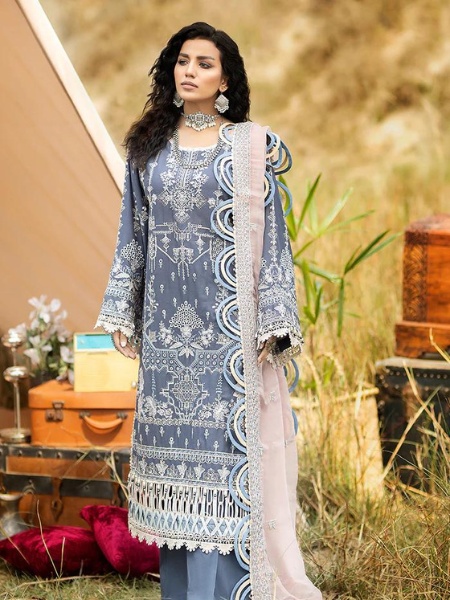 Adans Libas D-6005 Lawnkari Embroidered Lawn Collection at SHELAI