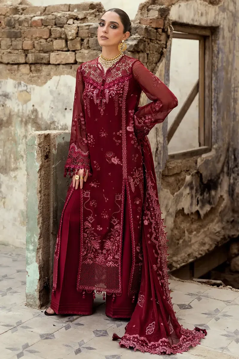 Qalamkar Festive Embroidered Chiffons Unstitched Collection 25 | WC-06 JAYNE