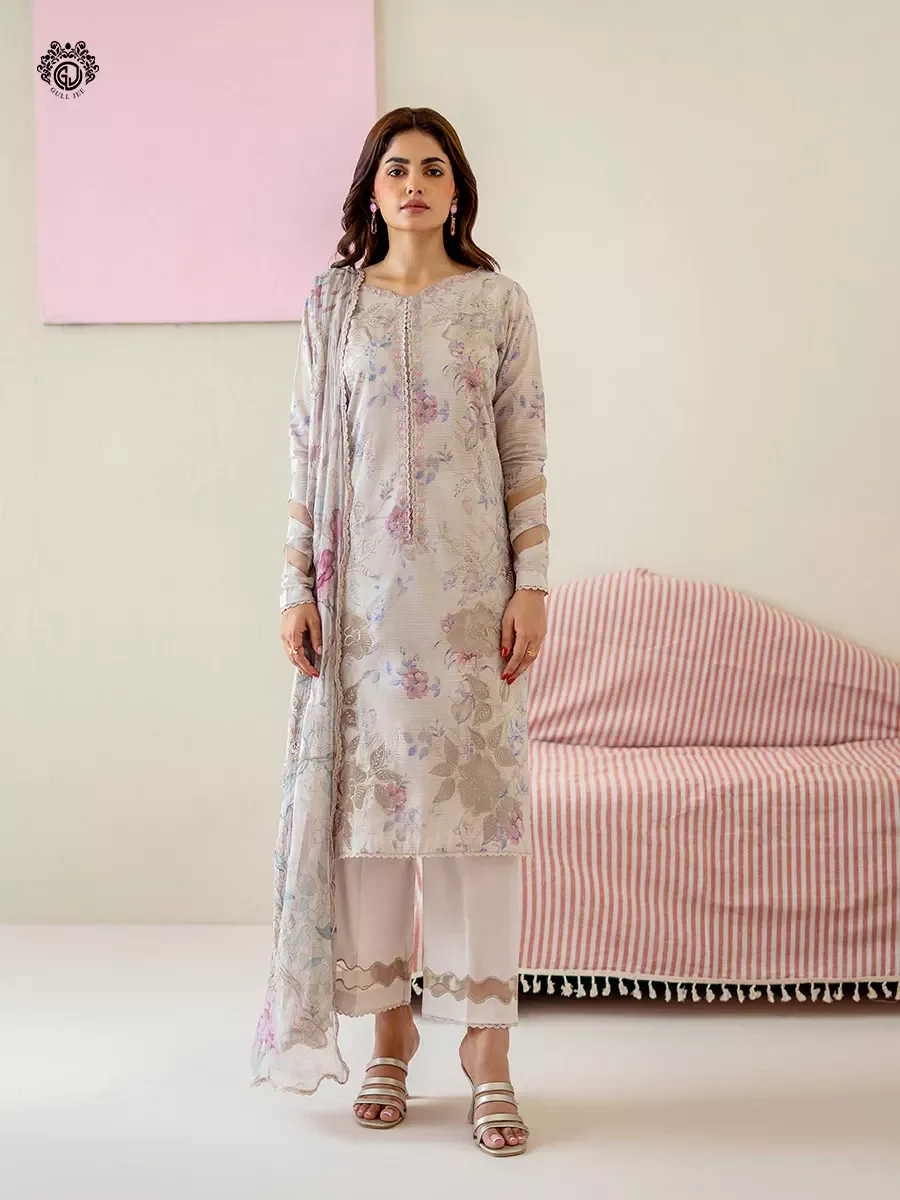Morja | 3 PC UN-STITCHED | GMJ2508A10