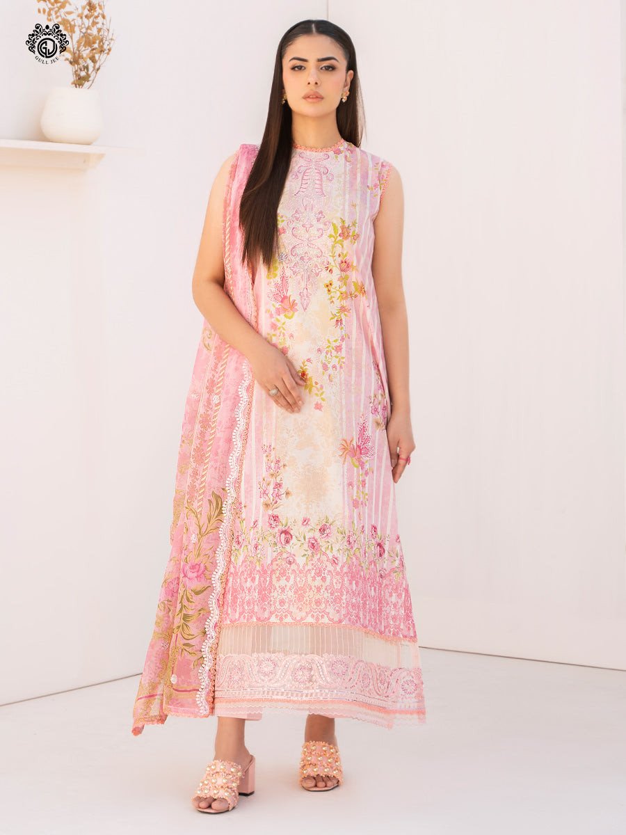 Morja by Gulljee Premium Embroidered Unstitched Lawn Collection | D6