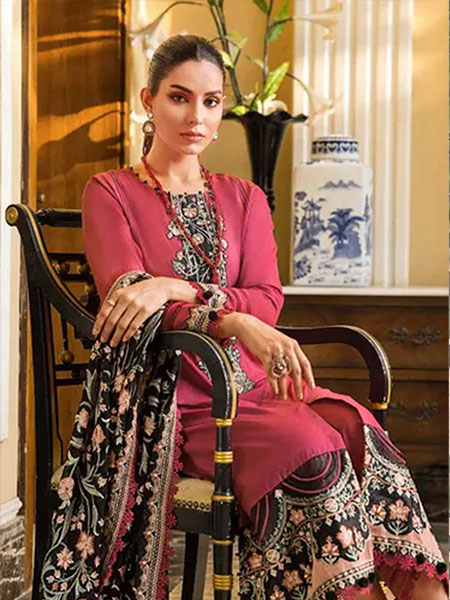 Gul-Ahmed PM-32005 Embroidered Lawn Unstitched Suit 3 Piece