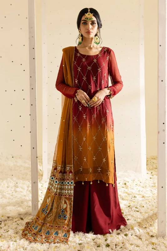 Nureh Mukeshkari Embroidered Chiffon | MK-09