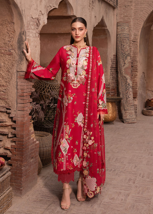 Saira Shakira - Breeze Unstitched Lawn '26 (ROSE 6-A)