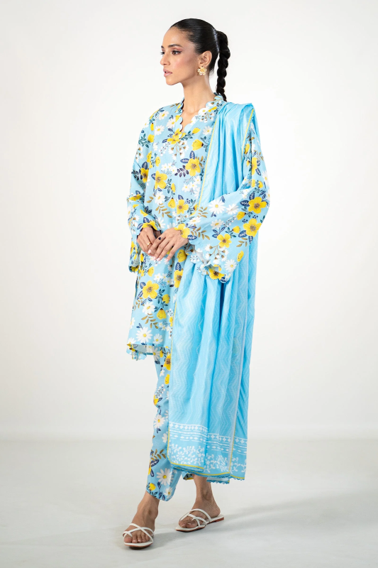 Ego Unstitched Digital Print Lawn 3 Piece Dress | Forenoon