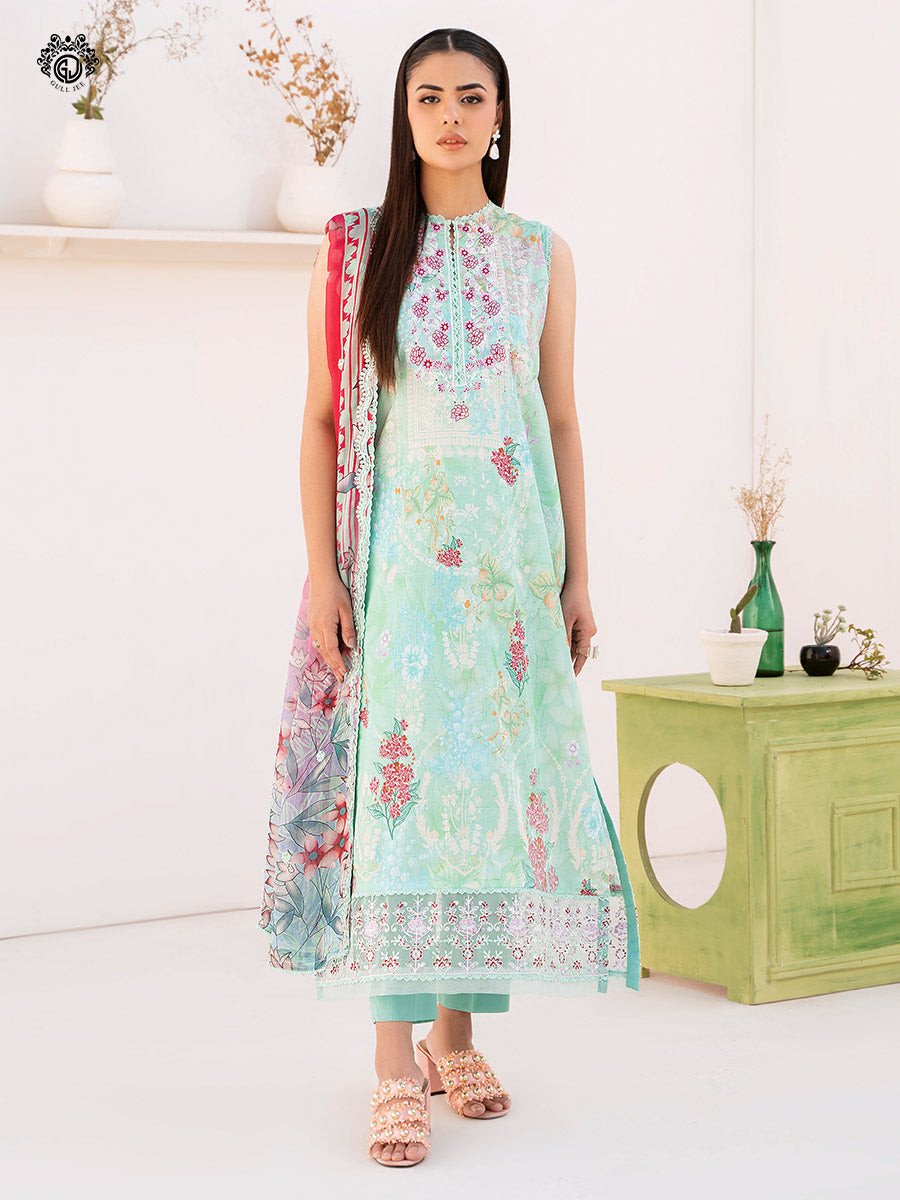 Morja by Gulljee Premium Embroidered Unstitched Lawn Collection | D12