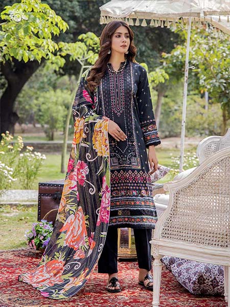 Gull Jee GMSK2301A12 Unstitched Luxury Digital Printed Lawn 3 Pc
