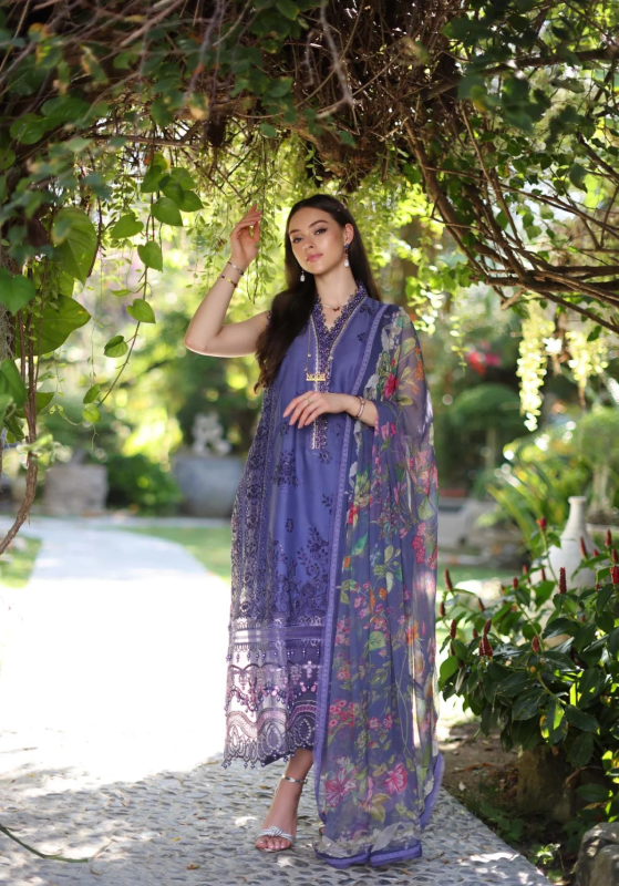 Noor By Saadia Asad - Luxury Chikankari Lawn | 8A