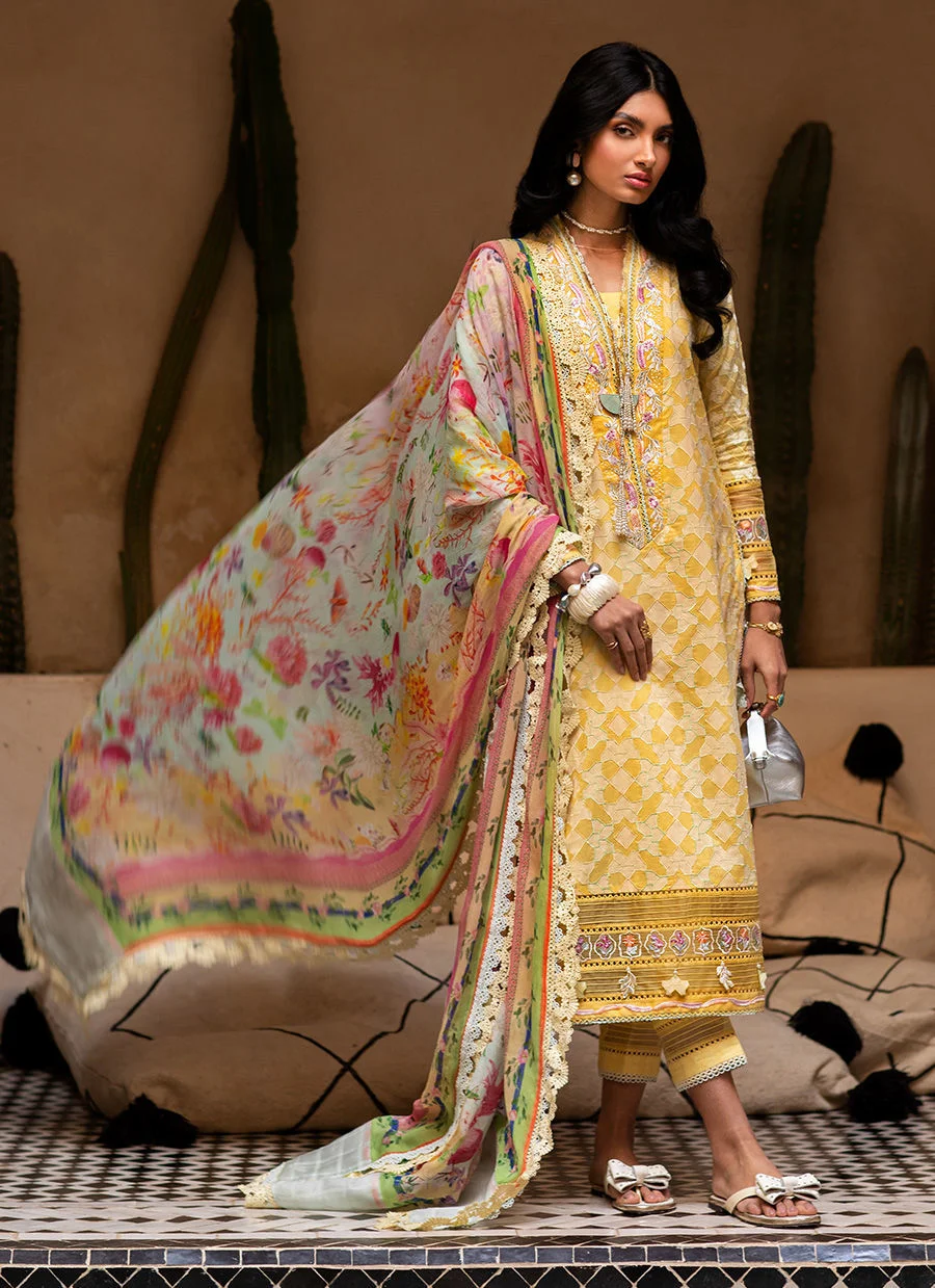 BAHIA SUN FTA-12 Lawn by Farah Talib Aziz 3 pcs at shelai