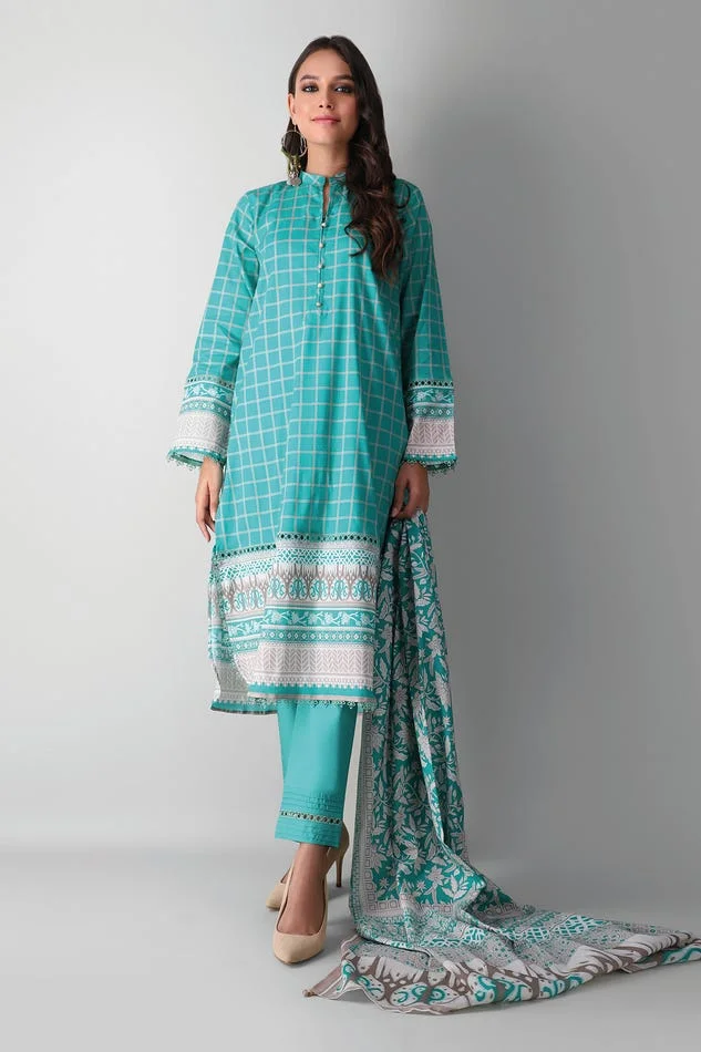 Khaadi premium pastel green printed A210519B 3piece at Shelai