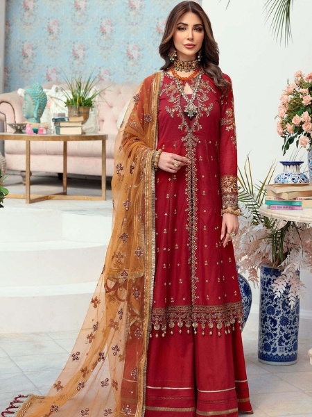 Noor by Saadia Asad NLCL22-D3-B Embroidered Lawn Shirt with Chiffon dupatta