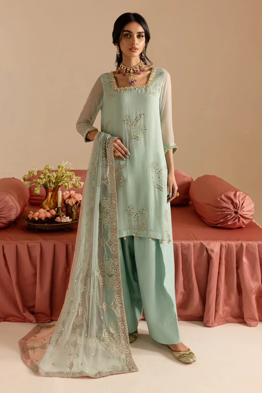 Nureh Mukeshkari Embroidered Chiffon | MK-11