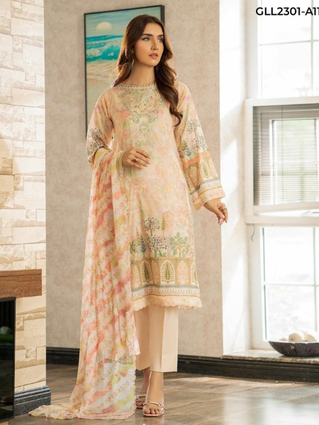 LALEH by GULLJEE GLL-2301-A11 UNSTITCHED EMBROIDERED 3-PIECE COLLECTION