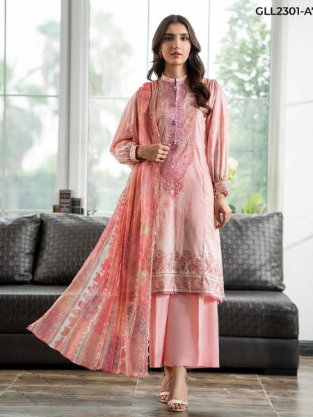 LALEH by GULLJEE GLL-2301-A7 UNSTITCHED EMBROIDERED 3-PIECE COLLECTION