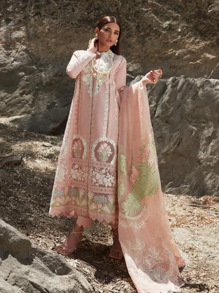 Crimson Chikkankari Affair - D2 B by Saira Shakira Luxury Lawn Collection